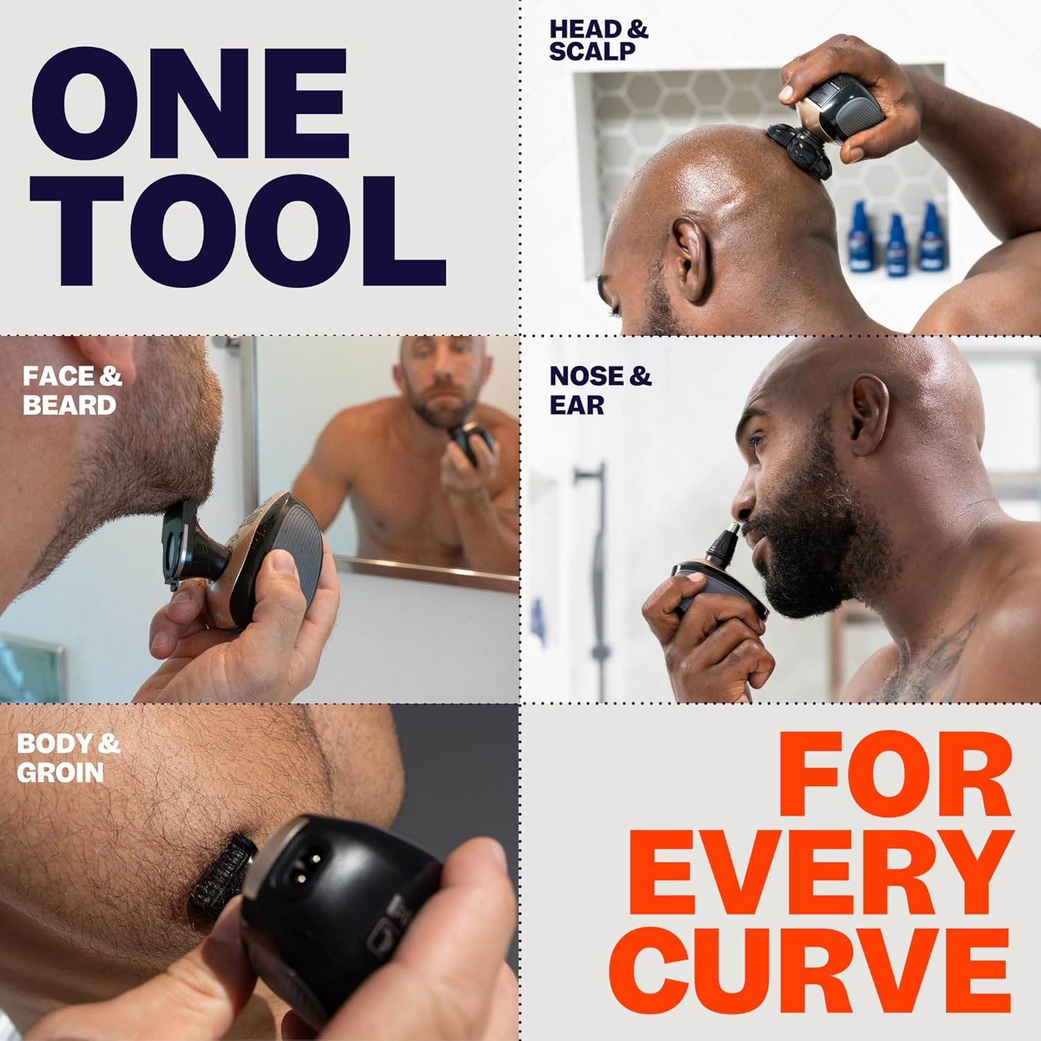 The FlexSeries Electric Head Hair Shaver - Freebird - Ultimate Mens Cordless Rechargeable Wet/Dry Skull & Bald Head Waterproof Razor