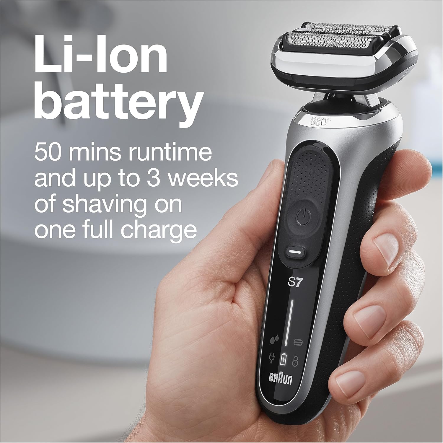 Braun Series 7 7032cs Flex Electric Razor for Men, Wet & Dry, Electric Razor, Cordless Foil Shaver, Silver