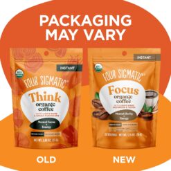 Four Sigmatic Organic Mushroom Coffee | Instant Mushroom Coffee Mix with Lion's Mane, Chaga and Rhodiola