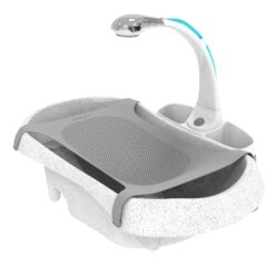 The First Years Rain Shower Baby Bath Tub Set - Includes Convertible Bath Tub and Sling with Soothing Spray
