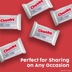 Chunky Bulk 24 Pack, Milk Chocolate with Peanuts and Raisins Individually Wrapped Candy Bars, 33.6 Oz