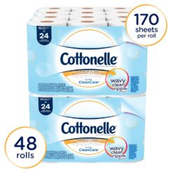 Cottonelle Professional Standard Roll Bulk Toilet Paper (12456), White (48 Rolls of 170 Sheets, 8,160 Sheet Total)