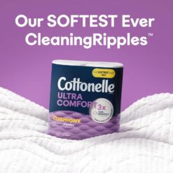 Cottonelle Ultra Comfort Toilet Paper with Cushiony CleaningRipples Texture, 32 Family Mega Rolls