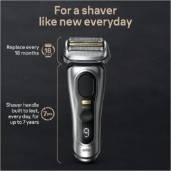 Braun Series 9 9517s PRO+ Electric Razor for Men, 5 Pro Shave Elements & Precision Long Hair ProTrimmer, Charging Stand
