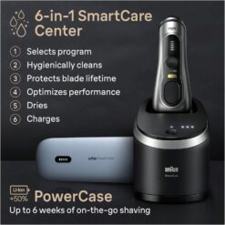 Braun Series 9 PRO+ 9577cc Electric Razor for Men, 5 Pro Shave Elements & Precision Long Hair Trimmer, 6in1 SmartCare Center