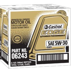 Castrol EDGE Extended Performance 5W-30 Advanced Full Synthetic Motor Oil, 1 Quart, Pack of 6