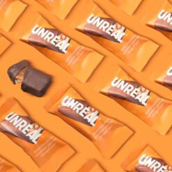 UNREAL Dark Chocolate Peanut Caramel Nougat Bars (30 Mini Bars), 70% Organic Ingredients, Fair Trade, Non-GMO, .67oz each