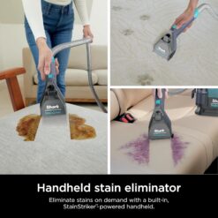Shark Carpet Cleaner Machine, Portable Upholstery StainStriker, Spot, Stain, & Odor Eliminator, 2 Carpet Cleaner Solutions, 3 Tools, Perfect for Pet Hair, For Carpets & Area Rugs, Purple, PX225BRN