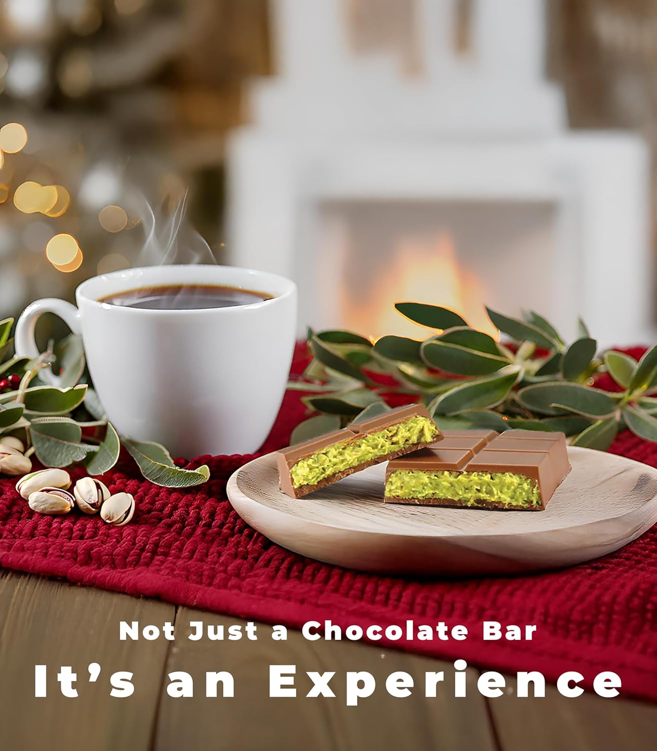 UniqBite Dubai Chocolate Bar Pistachio I Viral Knafeh Chocolate Bar with Pistachio Cream and Kataifi, 3 pack, Total 9.5 oz (270gr)
