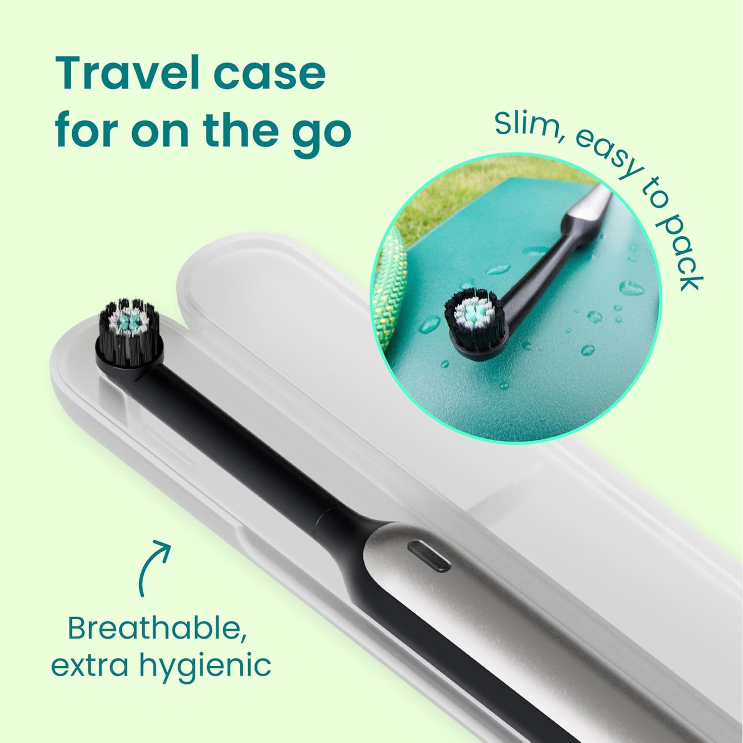 Quip 360 Oscillating Rechargeable Electric Toothbrush with Extra Brush Head - Blue Stone