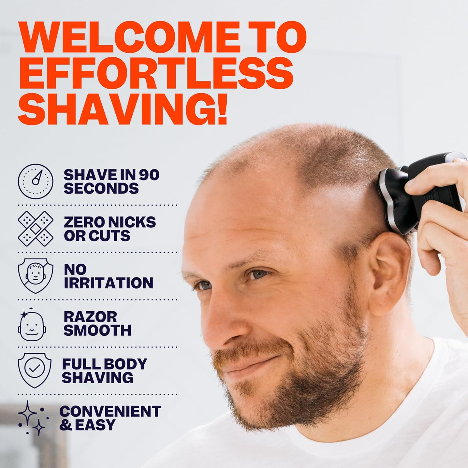 Freebird FlexSeries Pro Electric Head Shaver - Fast Smooth Head Shaver, Wet/Dry Shaving