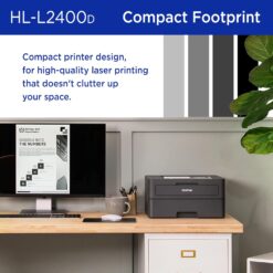 Brother HL-L2400D Compact Laser Printer, Single-Function, Print (9092806)