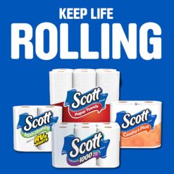 Scott Rapid Dissolving Toilet Paper, 4 Rolls (Pack of 12)