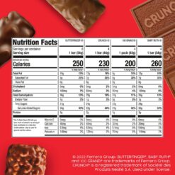 Butterfinger, CRUNCH, Baby Ruth and 100 Grand, Bulk 28 Pack, Assorted Full Size Chocolate Candy Bars, Stocking Stuffers, 48 oz