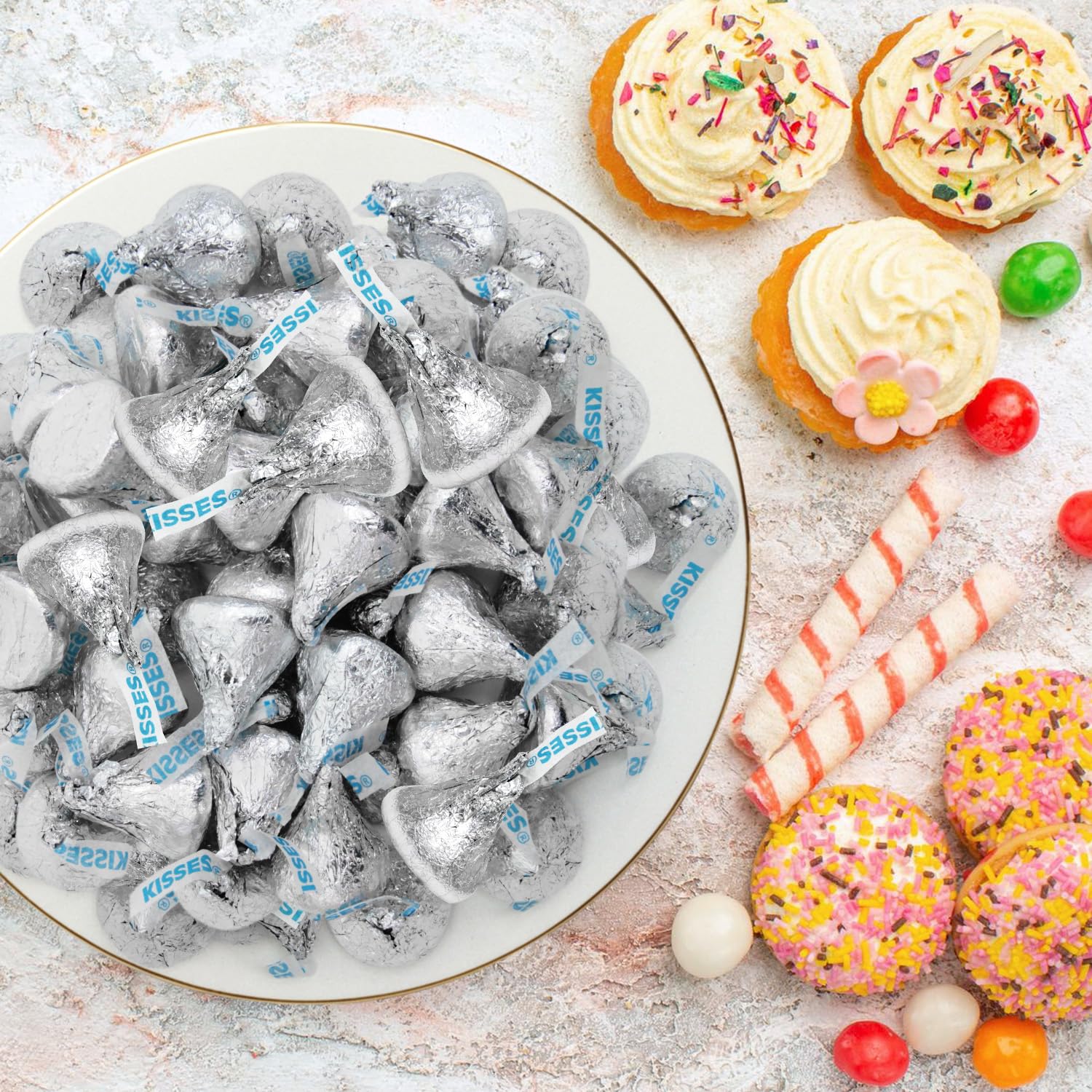 Jumblet Milk Chocolate Kisses, Hershey Kisses Bulk for Parties and Candy Buffets, Delicious Hersheys Kisses in Bulk (4 Lb)