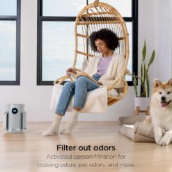 Shark NeverChange Air Purifier Compact Pro with Long-lasting HEPA Exceeding Filtration, HP071BRN