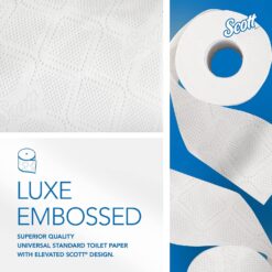 Scott Professional Standard Roll Bulk Toilet Paper (04460), 2-Ply, Elevated Design, White, (80 Rolls of 550 Sheets, 44,000 Sheet Total)