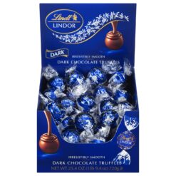 Lindt LINDOR Dark Chocolate Candy Truffles, Dark Chocolate with Smooth, Melting Truffle Center, 25.4 oz., 60 Count