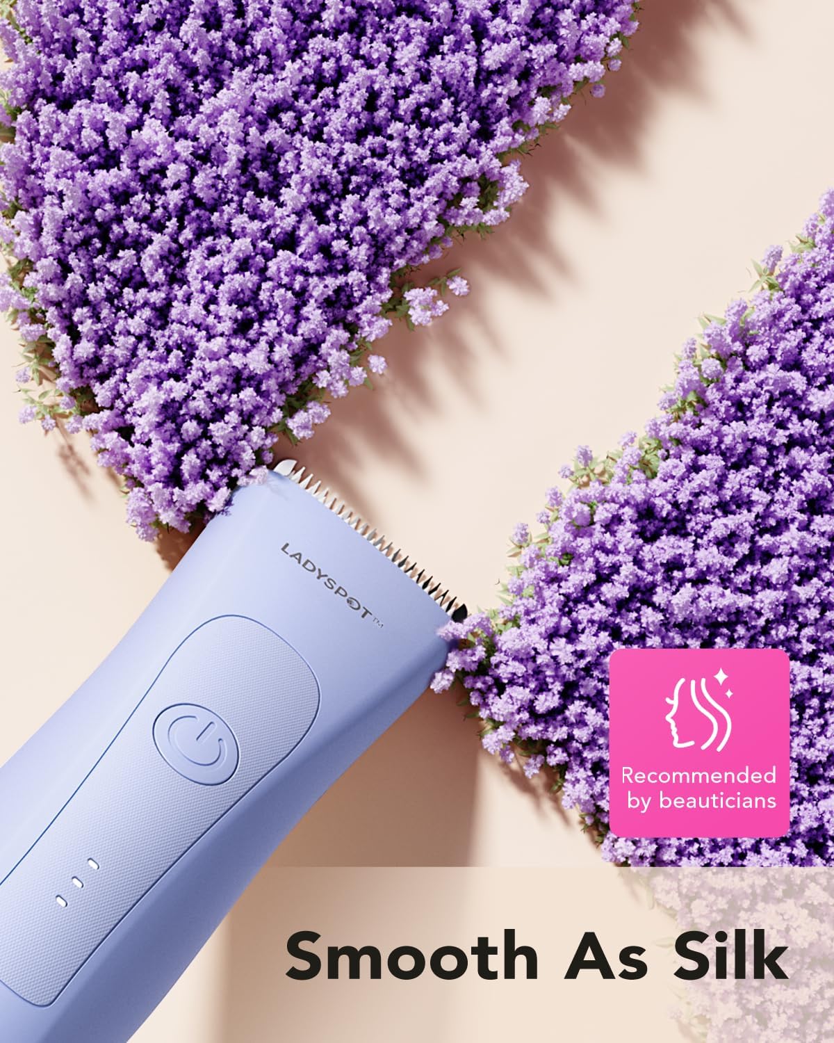 LADYSPOT Bikini Trimmer for Women, Pubic Hair Trimmer Women -Electric Hair Trimmer Shaver Razors for Women, Purple