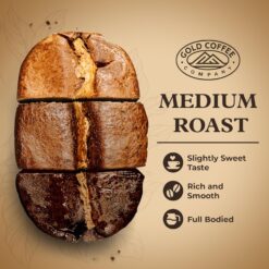 Gold Coffee Company Kanaloa Premium House Blend, Gourmet Medium Roast Whole Bean Coffee, 2 lbs. (Pack of 2)