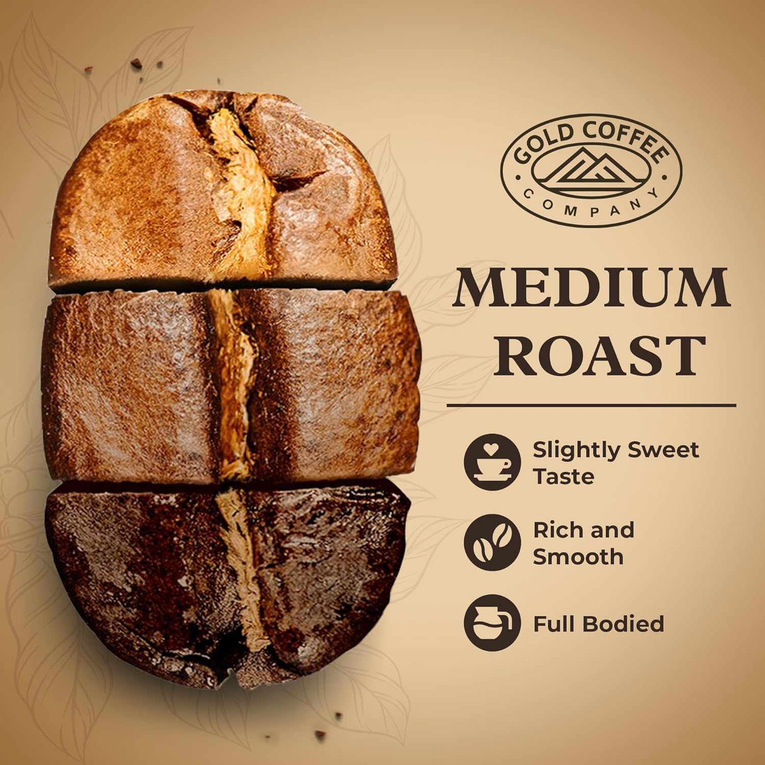 Gold Coffee Company Kanaloa Premium House Blend, Gourmet Medium Roast Whole Bean Coffee, 2 lbs. (Pack of 2)
