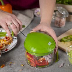 Kuhn Rikon Pull Chop Chopper/Manual Food Processor with Cord Mechanism, Green, 2-Cup