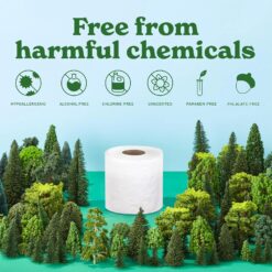Caboo Tree Free Toilet Paper, Septic Safe Toilet Tissue, Eco Friendly, Pack of 24 Double Rolls, 300 Sheets Per Roll