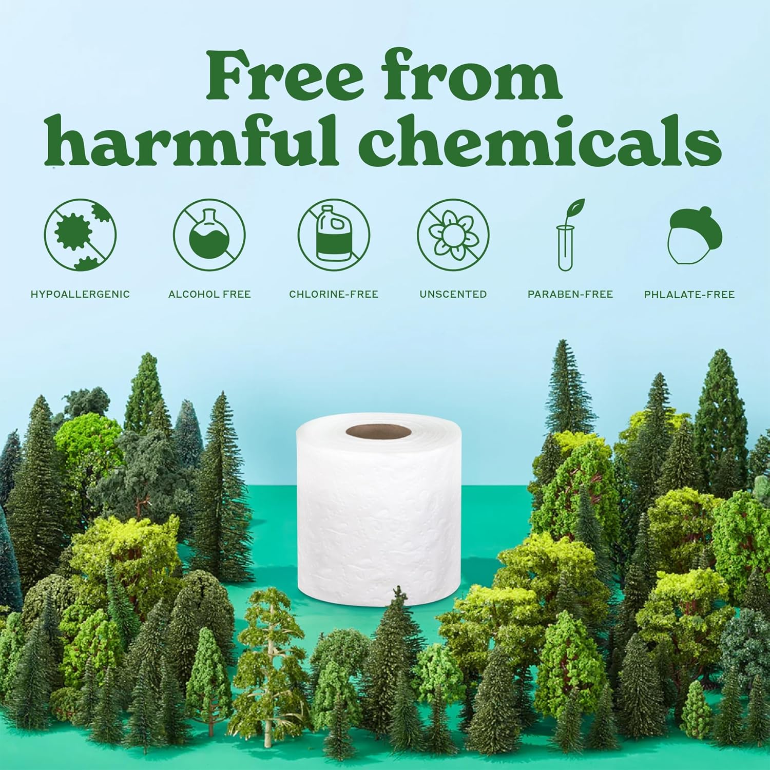 Caboo Tree Free Toilet Paper, Septic Safe Toilet Tissue, Eco Friendly, Pack of 24 Double Rolls, 300 Sheets Per Roll