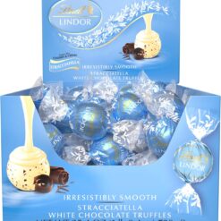 Lindt LINDOR Stracciatella White Chocolate Candy Truffles, Chocolates with Smooth, Melting Truffle Center, 25.4 oz., 60 Count