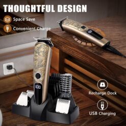Ufree Gifts for Men, Beard Trimmer with Charging Stand, IPX7 Waterproof Electric Razor Shavers for Men