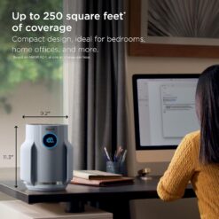 Shark NeverChange Air Purifier Compact Pro with Long-lasting HEPA Exceeding Filtration, HP071BRN