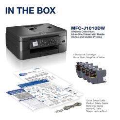Brother MFC-J1010DW Wireless Color Inkjet Printer, All-In-One, Print, Scan, Copy, Fax (MFCJ1010DW)