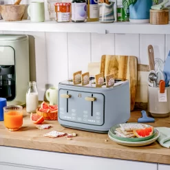 Beautiful 4-Slice Toaster with Touch-Activated Display, Cornflower Blue by Drew Barrymore