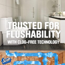 Scott Rapid Dissolving Toilet Paper, 4 Rolls (Pack of 12)