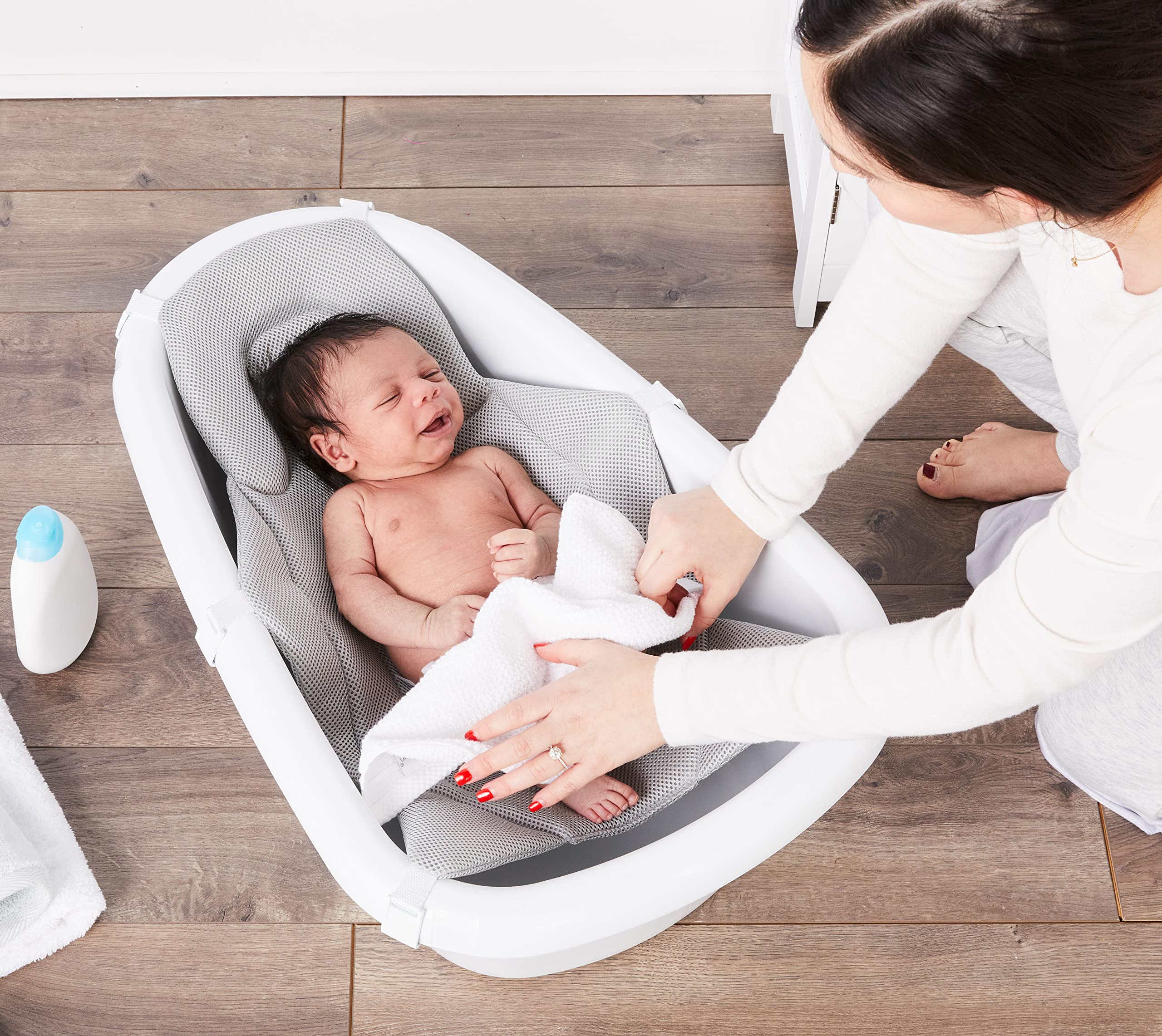 Regalo Baby Basics 3-in-1 Grow with Me Bath Tub, Award Winning Brand, Adjustable As Your Baby Grows, White