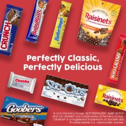 Chunky Bulk 24 Pack, Milk Chocolate with Peanuts and Raisins Individually Wrapped Candy Bars, 33.6 Oz
