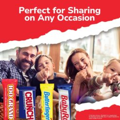 Butterfinger, CRUNCH, Baby Ruth and 100 Grand, Bulk 28 Pack, Assorted Full Size Chocolate Candy Bars, Stocking Stuffers, 48 oz