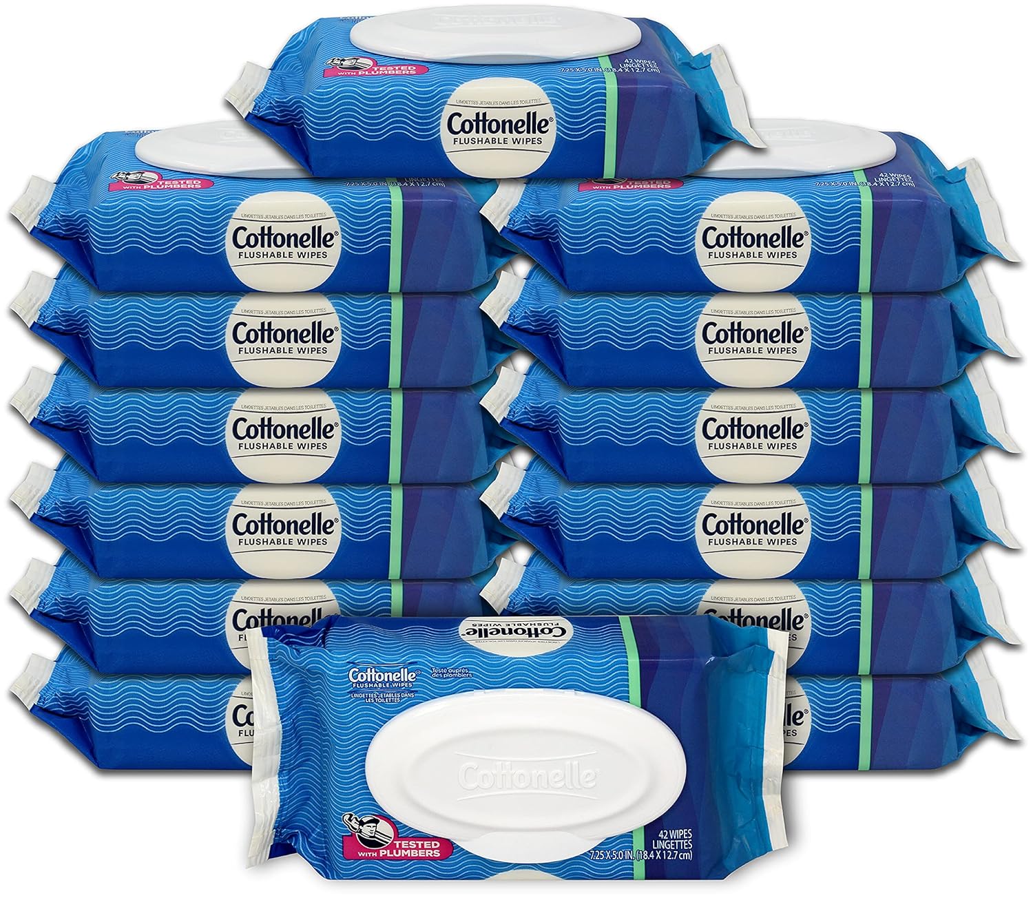 Niro Assortment, Cottonelle Flushable Wipes 14 Packs of 42-588 Cottonelle Wipes Flushable Wet Wipes Plus 100 Prep Cleaning Wipes