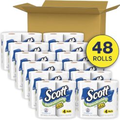 Scott Rapid Dissolving Toilet Paper, 4 Rolls (Pack of 12)