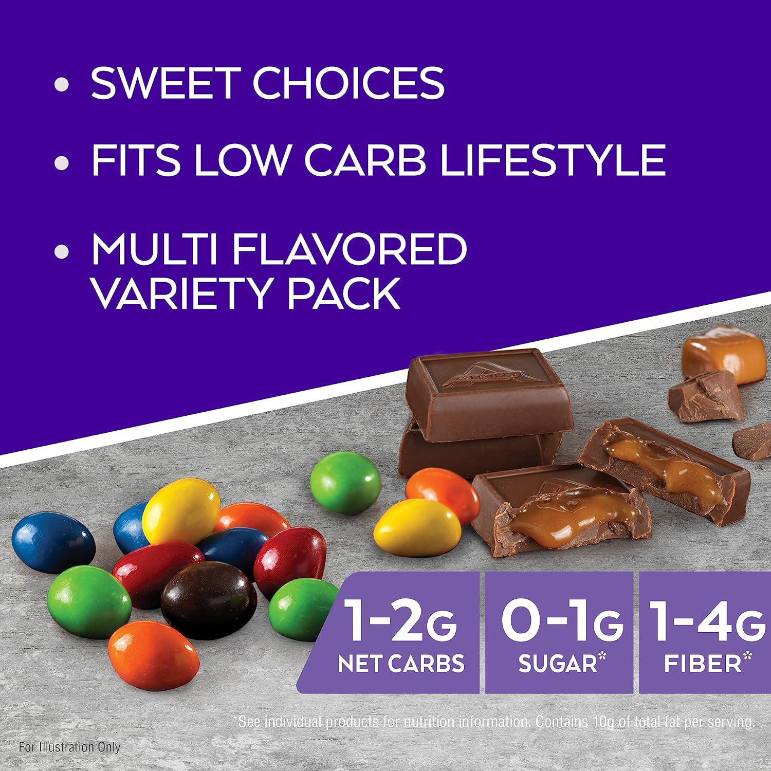 Atkins Endulge Chocolate Peanut Candies, Dessert Favorite, 0g Sugar, 20 Count