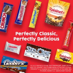 Butterfinger, CRUNCH, Baby Ruth and 100 Grand, Bulk 28 Pack, Assorted Full Size Chocolate Candy Bars, Stocking Stuffers, 48 oz