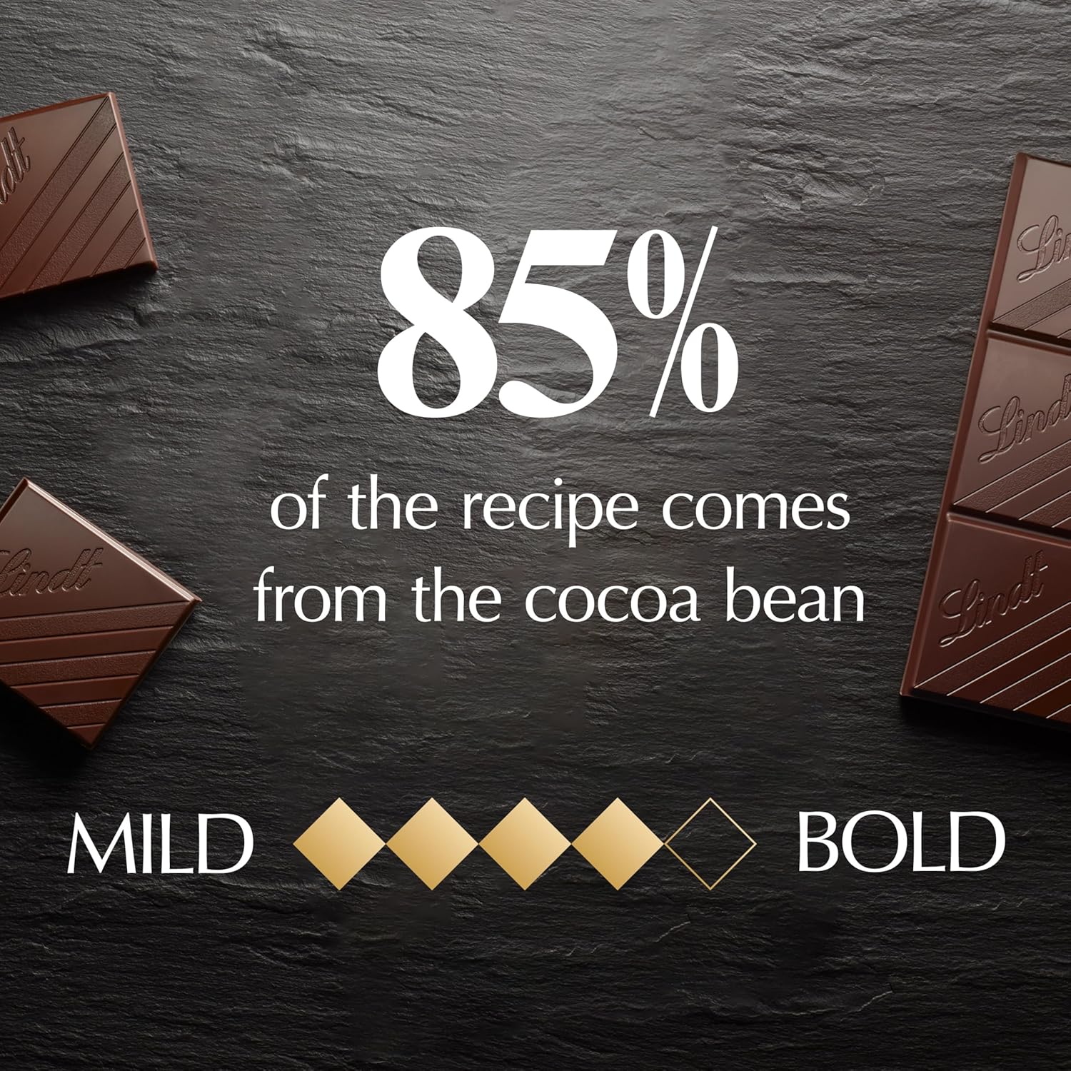 Lindt EXCELLENCE 85% Cocoa Dark Chocolate Bar, Dark Chocolate Candy, 3.5 oz. (12 Pack)