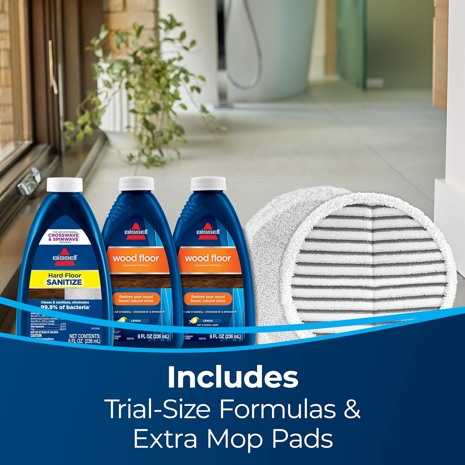BISSELL Spinwave Cordless Hard Floor Expert Spin Mop Cleaner 18V with washable mop pads for sealed hard floors