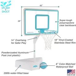 Dunn-Rite Splash and Shoot Pool Basketball Hoop Set