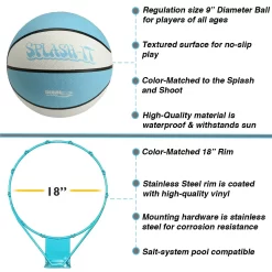 Dunn-Rite Splash and Shoot Pool Basketball Hoop Set