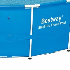 Bestway Steel Pro Round Above Ground Outdoor Backyard Swimming Pool, Size: 15' x 15' x 48