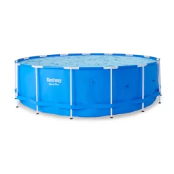 Bestway Steel Pro Round Above Ground Outdoor Backyard Swimming Pool, Size: 15' x 15' x 48"