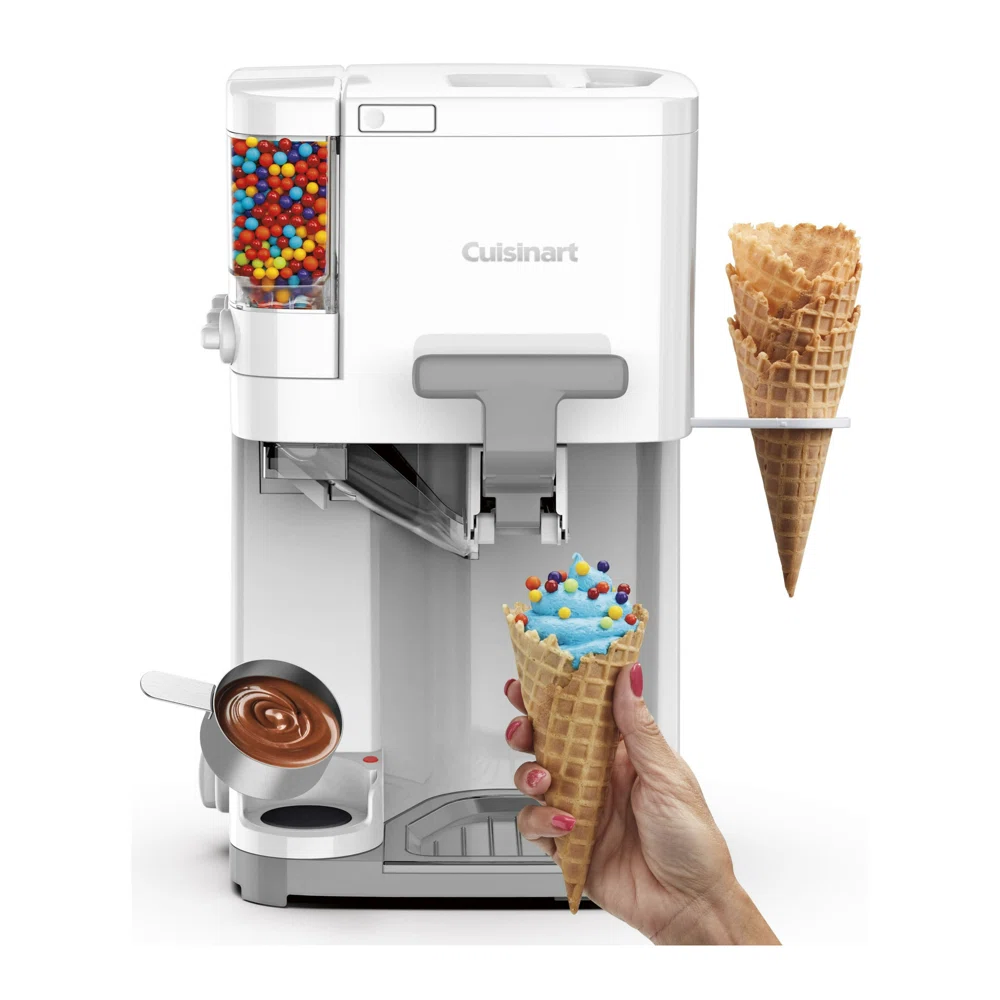 Cuisinart Mix It In 1.5 Quart Soft Serve Ice Cream Maker for Frozen Yogurt, Sorbet, Gelato, Drinks