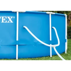 Intex Metal Frame Round Above Ground Swimming Pool w/Pump, Size: 15' x 48