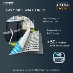 Intex Ultra XTR Frame Round Above Ground Outdoor Swimming Pool Set